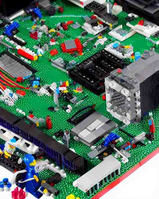 lego set of a modern computer motherboard