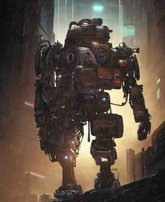 cyberpunk pathfinder robot from apex legends, portrait by james gurney and laurie greasley, concept art, cinematic composition, dramatic lighting, highly detailed, vintage sci - fi 