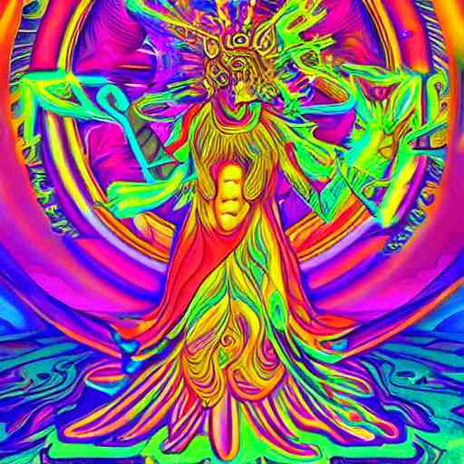 greek gods, dmt, acid, psychedelics, vibrant colours, trippy, trending on artstation by germart - n 9 