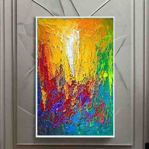 a beautiful abstract colorful impasto organic dripping painting 