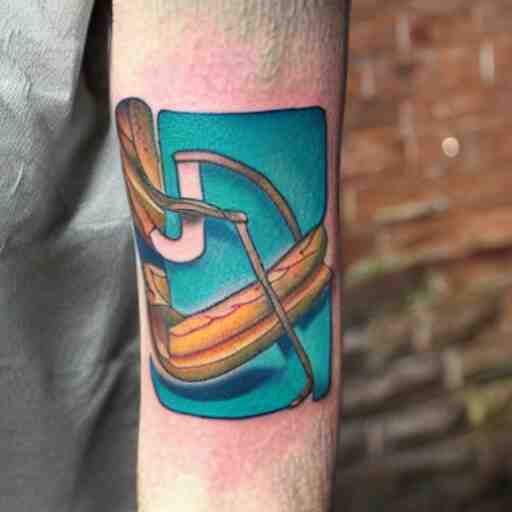 a tattoo of a single churro