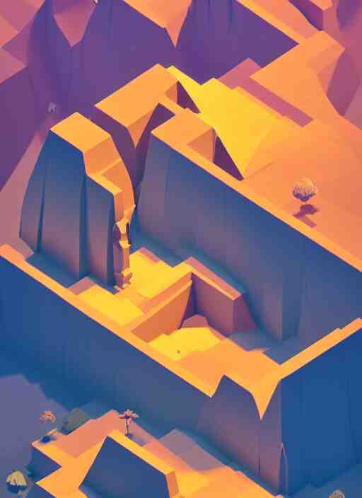 a low poly isometric render of bali in the style of monument valley, intricate, elegant, smooth shading, soft lighting, illustration, simple, solid shapes, by magali villeneuve, jeremy lipkin and michael garmash, rob rey and kentaro miura style, octane render 