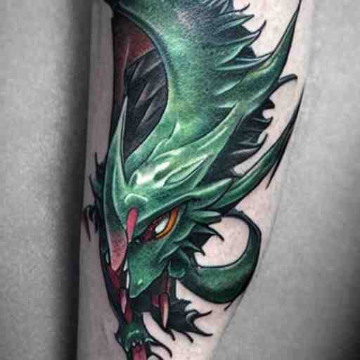Lexica - Dragon tattoo around arm