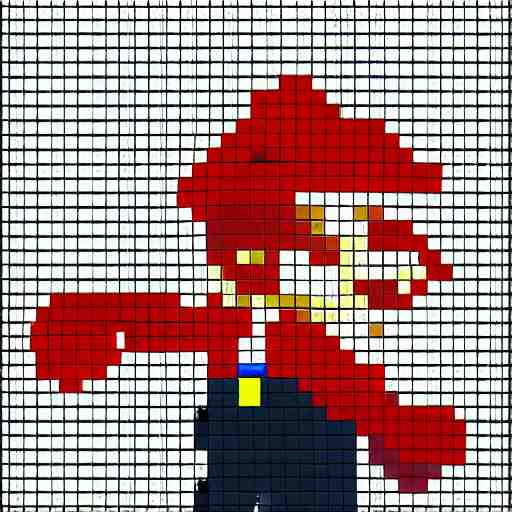 mario , pixel art