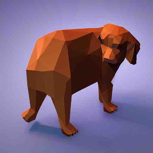 a low poly dog, isometric view, unity game asset, video game