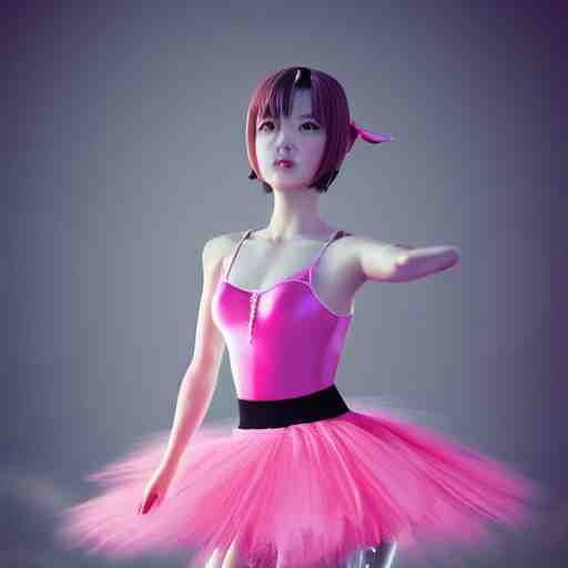 3 d jimin as a ballerina dancer wearing a pink skirt in a black themed stage, highly detailed, octane render 