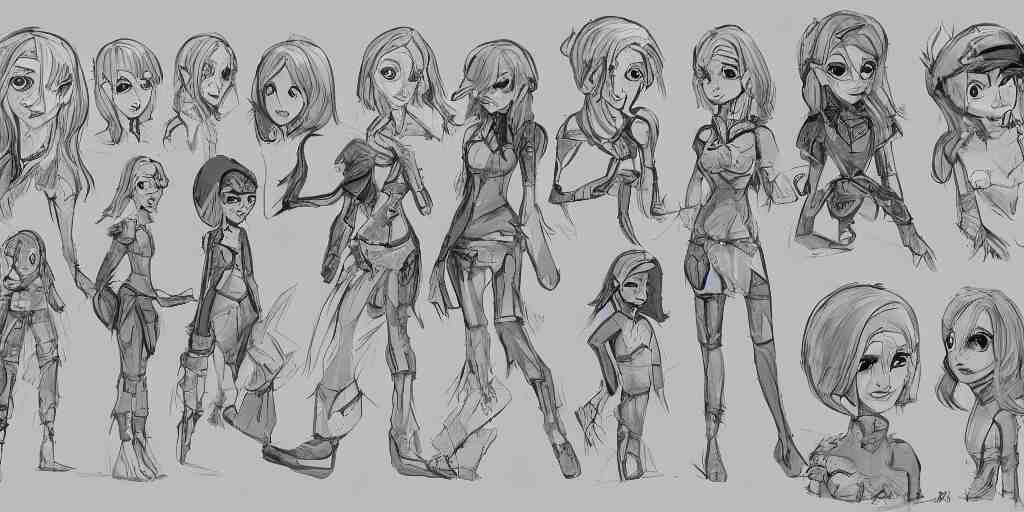 character design sheet of mgb 