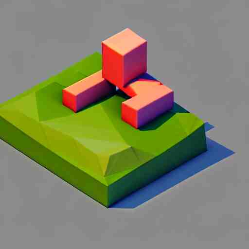 isometric 3 d canon, low poly, soft render, handpaint texture, blender, 3 dcoat 