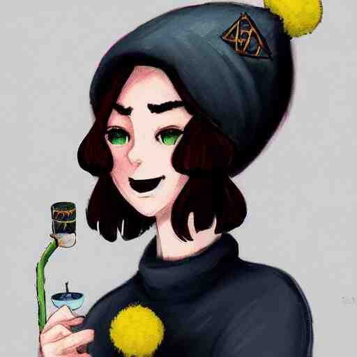 an adventurer wearing a black night cap with a pom pom at the end, holding a candle, portrait, d & d, science fiction, concept art, matte, sharp focus, illustration, concept art, jason chan 