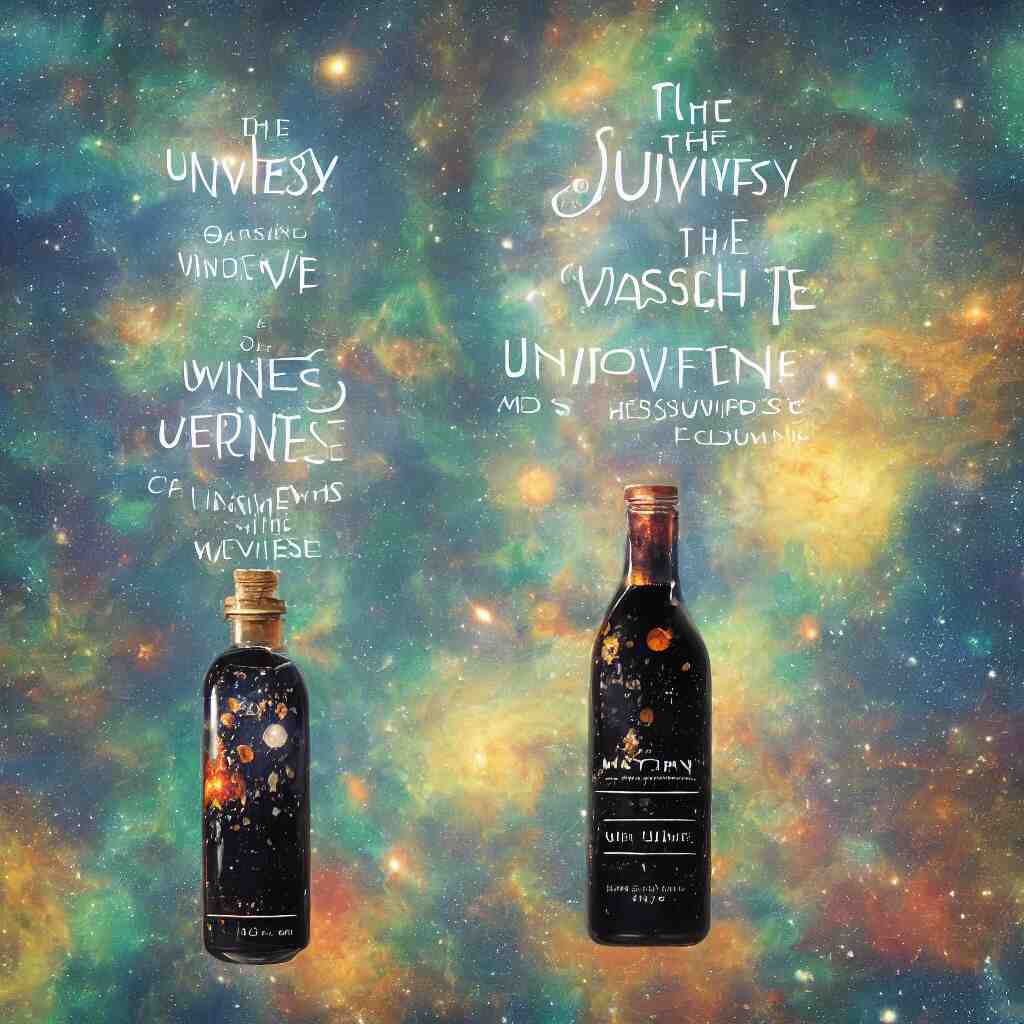 the universe contained within a bottle, in a style of midjourney 