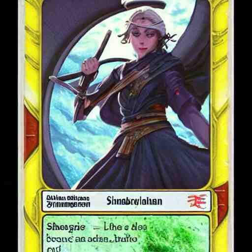 a shinkansen on a magic the gathering playing card, magali villeneuve 