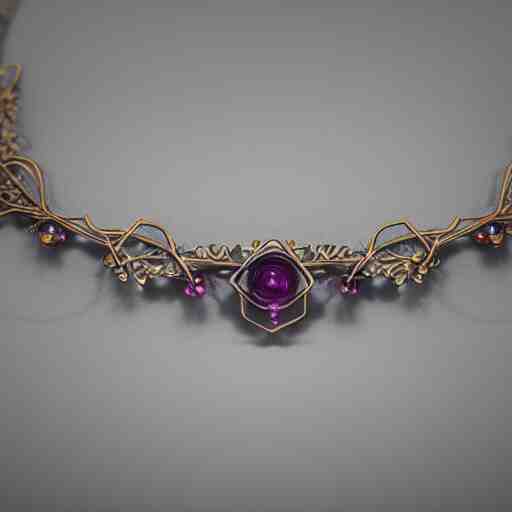 intricate! organic, nordic wedding ring, necklace, gemstones, isolated on a dreamy floral background, refraction, occlusion, lower and upper levels, keyshot render, octane render, vray render 