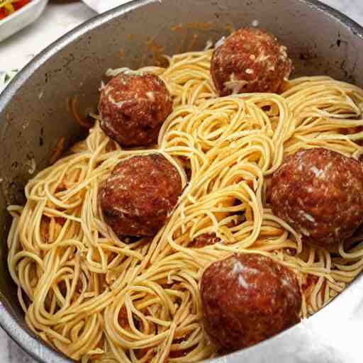 On top of spaghetti, All covered with cheese, I lost my poor meatball, When somebody sneezed, It rolled off the table, And onto the floor, And then my poor meatball, Rolled out of the door