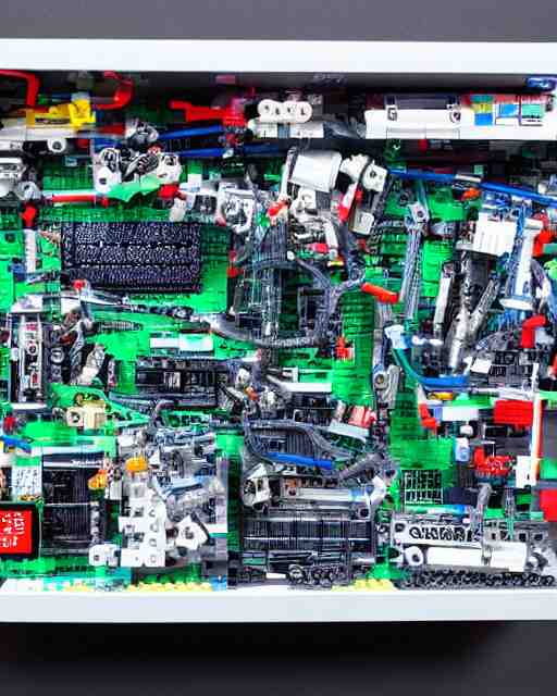 lego set of a modern computer motherboard