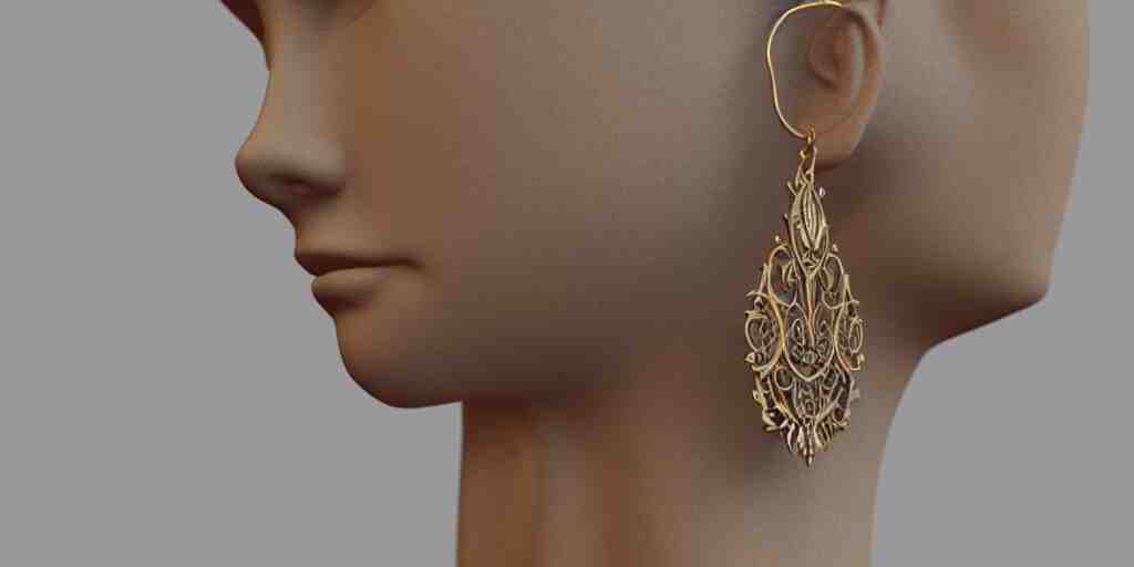 earring design, jewelry design, wood, nordic, art deco, intricate, elegant, material, product design, trending on artstation, cgsociety, photo realistic, design by ziva cph and isabel lennse and kalevala, 8 k, unreal engine, c 4 d 