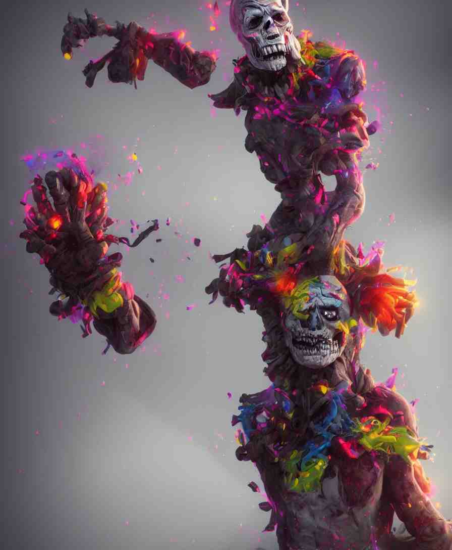 death clown, cinematic lighting, 8k, artstation, octane render, cinematic, hyper realism, 8k, concept art, illustration, vibrant colors