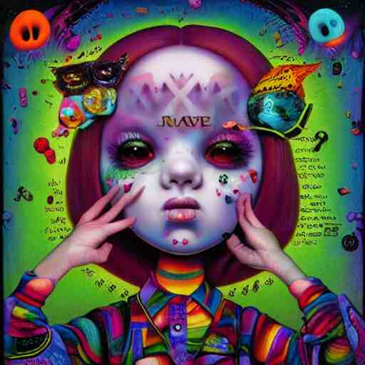 rave cd compilation, by mark ryden, hd, hyper detailed, 4 k 