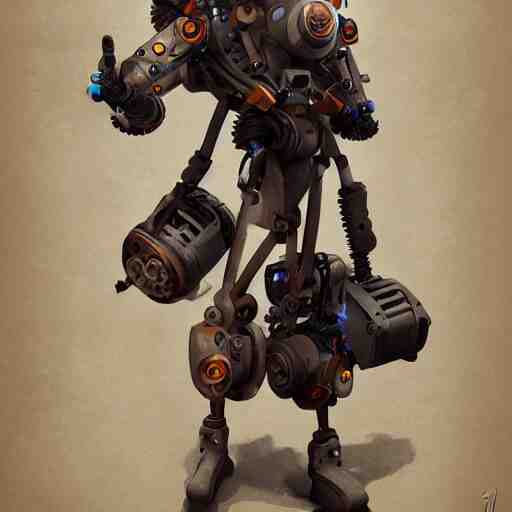 mechanical fox with robo tech, apocalyptic elements, art render, character concept, smooth, sharp detail, pixar style 