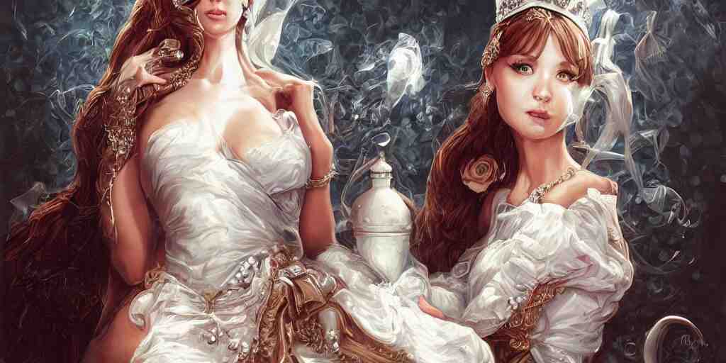 a_realistic_liquid_queen_with_a_decorated_dress_made_of_white_pearls__highly_detailed_digital_painting_Trending_on_artstation__HD_quality_by_artgerm H 1024