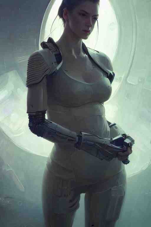 portrait futuristic beautiful female army navy, at inside of a future submarine, ssci-fi, fantasy, intricate, very very beautiful, elegant, human anatomy, neon light, highly detailed, digital painting, artstation, concept art, soft light, hdri, smooth, sharp focus, illustration, art by tian zi and craig mullins and WLOP and alphonse mucha