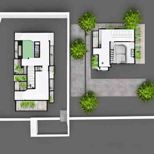 floor plan to a modern contemporary home 