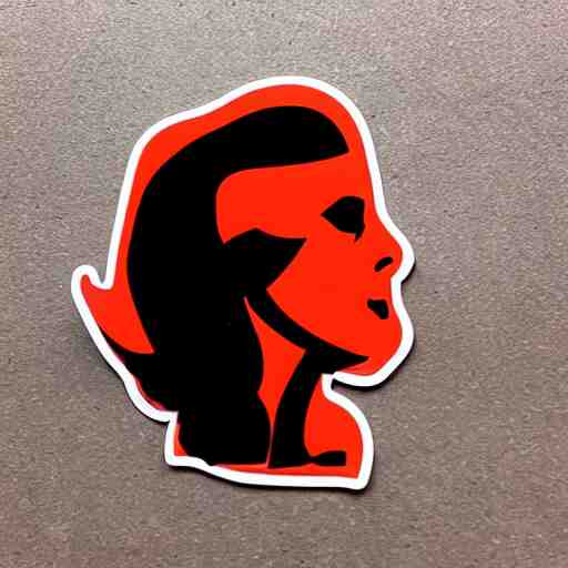 die cut sticker, revolutionary anarchist girl 