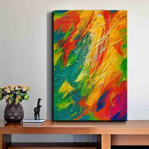 you make me feel like dancing, a beautiful abstract colorful impasto organic painting 