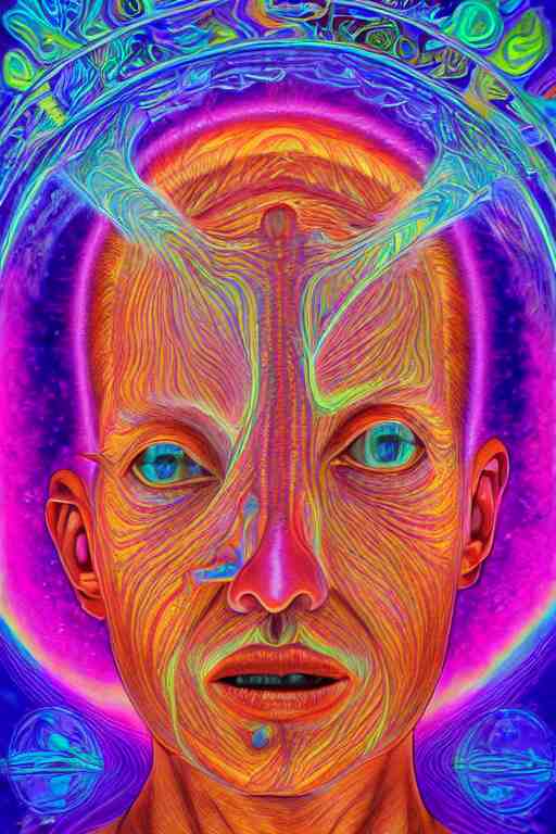 the mind on lsd, 4 k award winning alex grey, artstation 