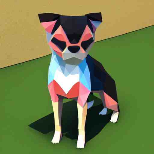 low poly dog 