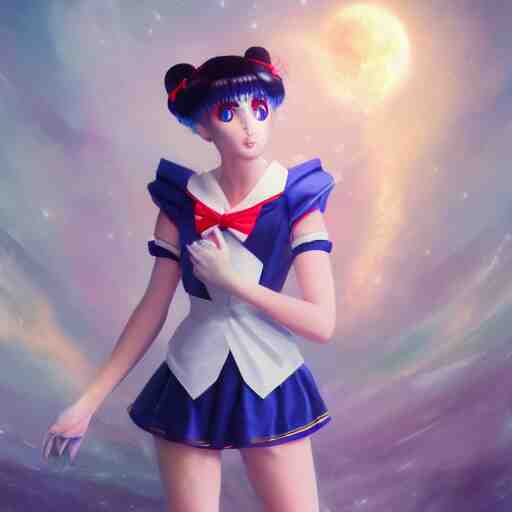 Sailor-Moon, huggy wuggy from poppy playtime video game, fullbody, ultra high detailed, glowing lights, oil painting, Greg Rutkowski, Charlie Bowater, Beeple, unreal 5, DAZ, hyperrealistic, octane render, RPG portrait, dynamic lighting, fantasy art, beautiful face