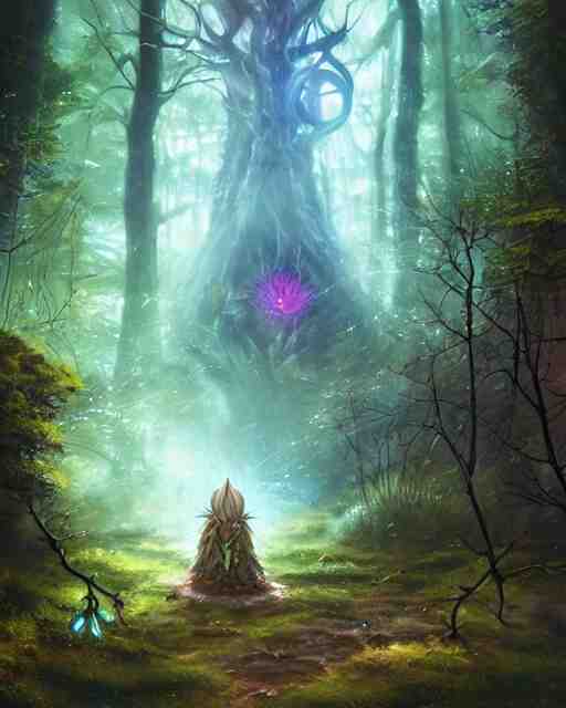 Hedgehog magus, gaia, nature, fairy, forest background, magic the gathering artwork, D&D, fantasy, cinematic lighting, centered, symmetrical, highly detailed, digital painting, artstation, concept art, smooth, sharp focus, illustration, volumetric lighting, epic Composition, 8k, art by Akihiko Yoshida and Greg Rutkowski and Craig Mullins, oil painting, cgsociety