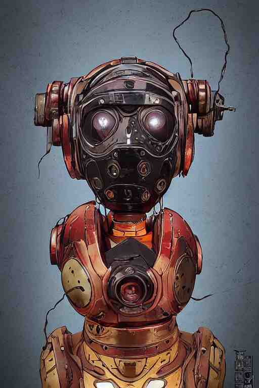 
robot ninja mask helmet bot borderland that looks like it is from Borderlands and by Feng Zhu and Loish and Laurie Greasley, Victo Ngai, Andreas Rocha, John Harris 
