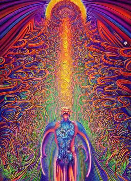 incredible ultra dimensional psychedelic experience time, while tripping on dmt, energy waves, trippy melting eyes, overwhelming psychosis of self - realization and burning awakening, masterpiece composition, by barclay shaw, louis dyer, pablo amaringo 