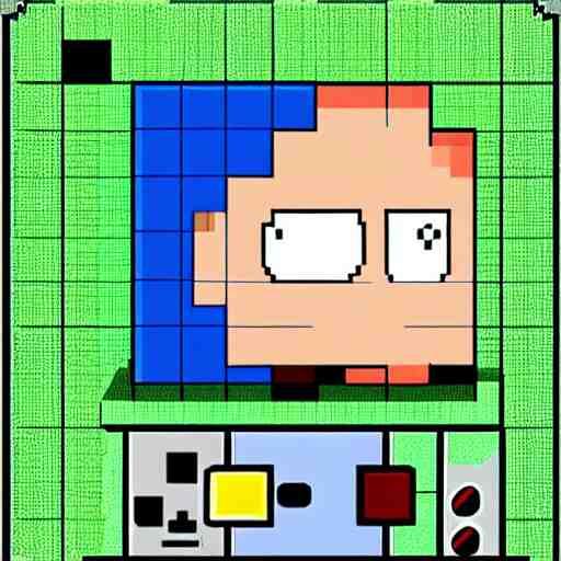 Stewie Griffin pixel art, gameboy color, Nintentdo