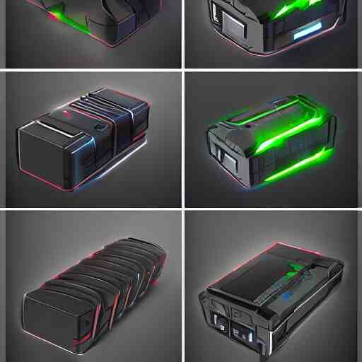 modular game item, futuristic battery pack, very realistic , artstation, concept art ,