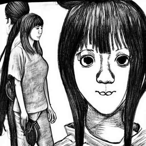 “ a detailed portrait of jaiden animations drawn by junji ito ” 