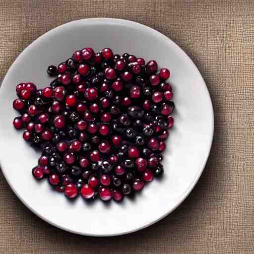 a man eats black currants in a plate, hyper realistic, hyper detailed, cfg _ scale 1 2 