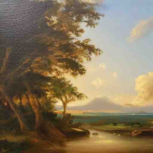 a beutiful oil painting of a landscape, landcape