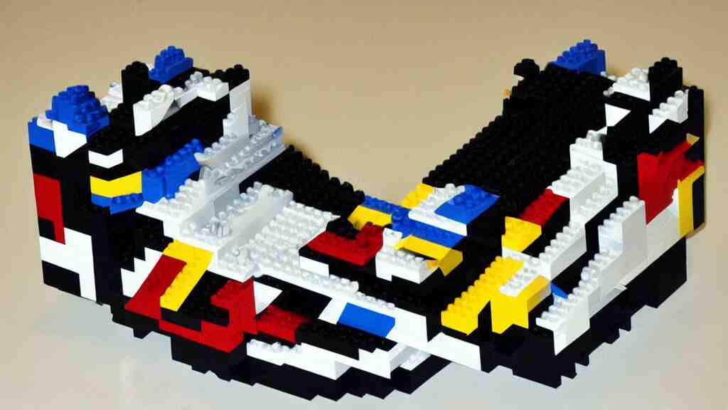 sneaker made out of lego, art deco, digital harlem renaissance 