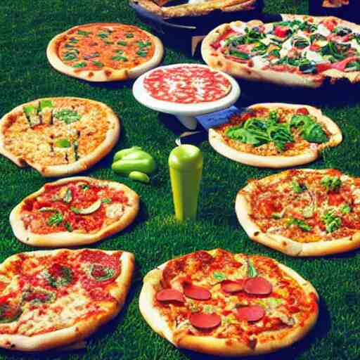 a garden of pizza 