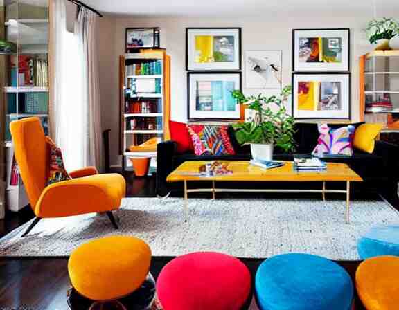 apartment designed by nate berkus, retro 7 0 s colors 