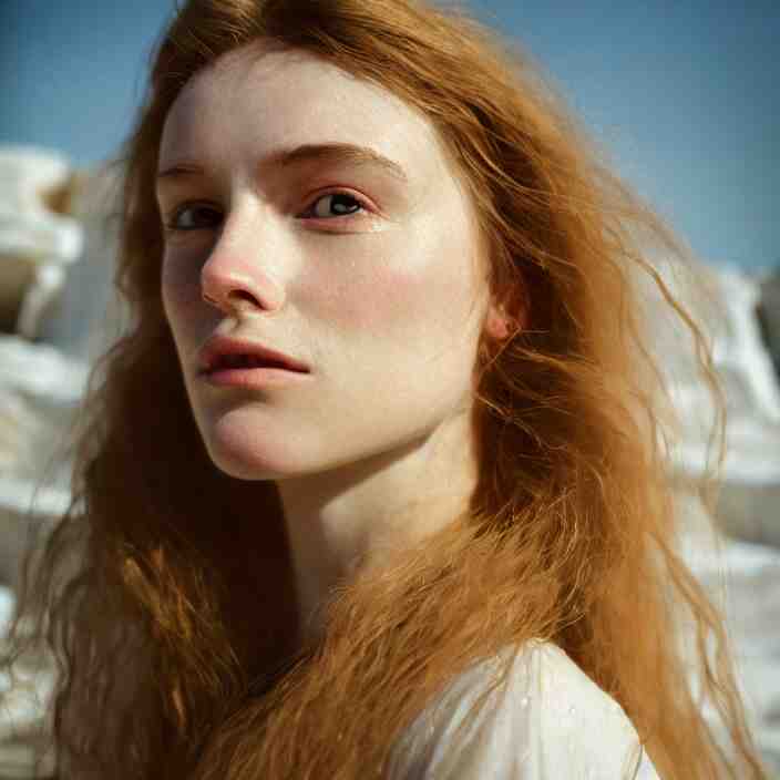 Kodak Portra 400, 8K,ARTSTATION, Caroline Gariba, soft light, volumetric lighting, highly detailed, britt marling style 3/4 ,  extreme Close-up portrait photography of a beautiful woman how pre-Raphaelites, the face emerges from Pamukkale, thermal waters flowing down white travertine terraces ,and hair are intricate with highly detailed realistic beautiful flowers , Realistic, Refined, Highly Detailed, interstellar outdoor soft pastel lighting colors scheme, outdoor fine art photography, Hyper realistic, photo realistic