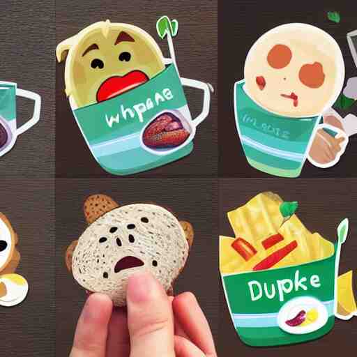 a whatsapp stickers pack of lunch time, 