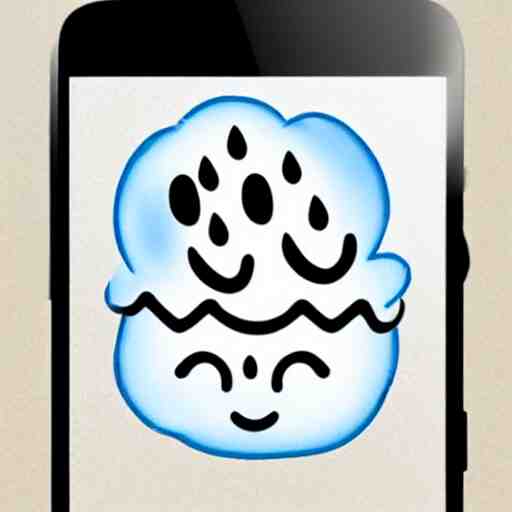 Whatsapp sticker of a crying rain cloud.