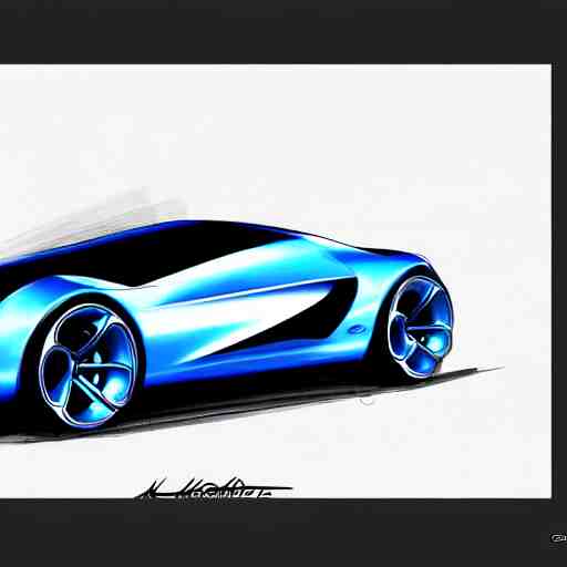 blueprint for an advanced car, concept art, digital sketch, 4 k, hd 