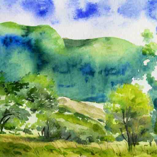 water color of a national park 