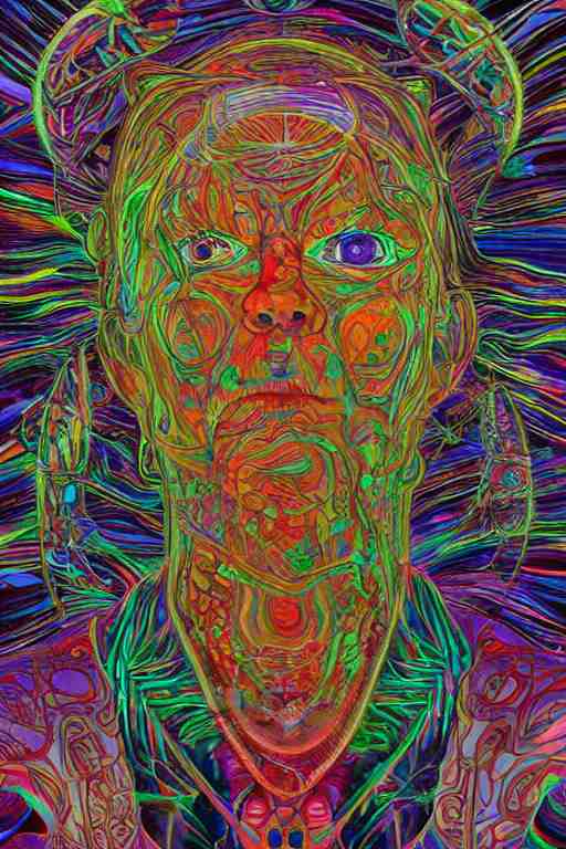 the mind on lsd, 4 k award winning alex grey, artstation 