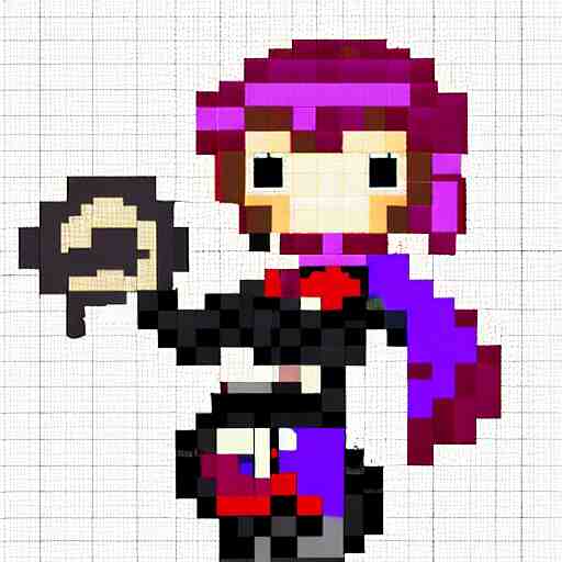 pixel art of an anime girl