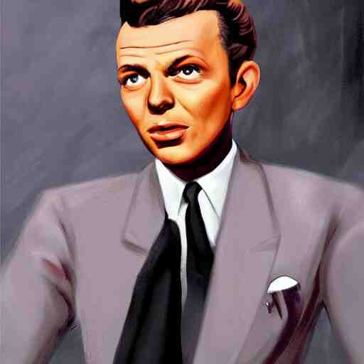 perfect composition, subdued color palette, award-winning concept art, detailed digital painting, airbrushed, low contrast: costume design for young Frank Sinatra as a poor 1950s bartender. Volumetric cinematic lighting, great attention to perfect anatomy, special attention to posing, great attention to realistic facial expression, faithful cinematic color scheme, perfectly coherent. In the style of: Greg Rutkowski, Francis Bacon, Syd Mead, Norman Rockwell, Beksinski, Edward Hopper, James Gilleard, Ilya Kuyshinov, WLOP, Stanley Artgerm, Takato Yamamoto, and James Jean.