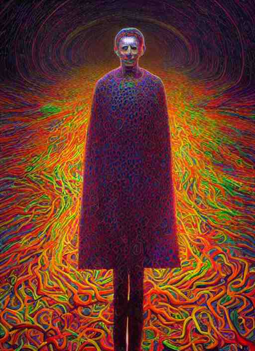 portrait ultra dimensional entity, accidentally tripping on dmt and acid, psychedelic experience, overwhelming psychosis of self realization and burning awakening, ultra high definition, unreal engine 5, hyperrealism, masterpiece composition, by casey weldon, barclay shaw 